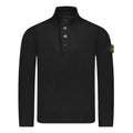 STONE ISLAND Wappen Patch High Neck Half Button Knit 'Black' 7915540A3-A0029